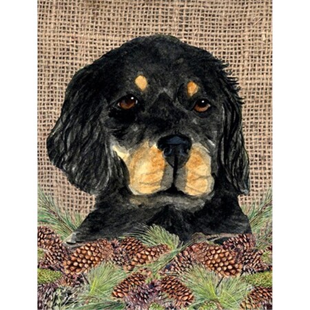 Carolines Treasures 28 x 40 In. Gordon Setter Flag Canvas- House Size SS4104CHF